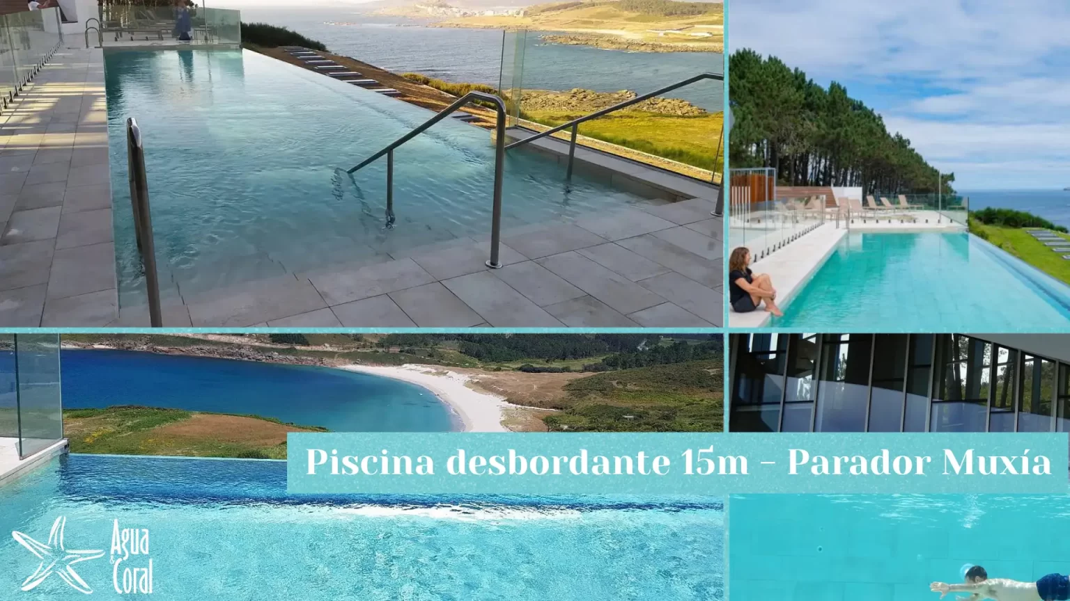 Instalacion de metacrilato para piscina desbordante infinity pool